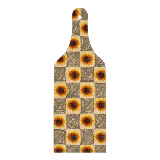 Glass Cutting Board Sunflower (Front)