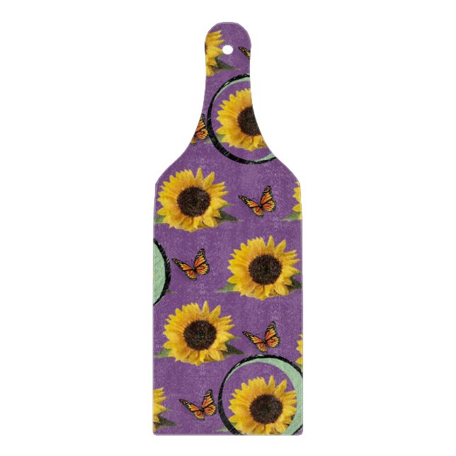 Glass Cutting Board Sunflower (Front)