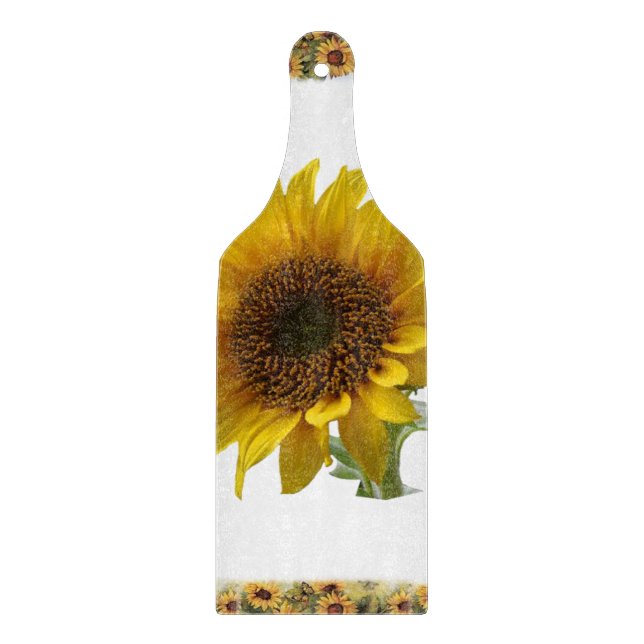 Glass Cutting Board Sunflower (Front)