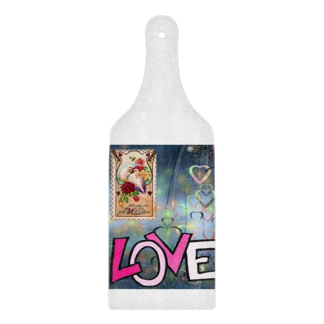 Glass Cutting Board Valentine's Day (Front)