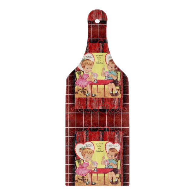 Glass Cutting Board Valentine's Day (Front)
