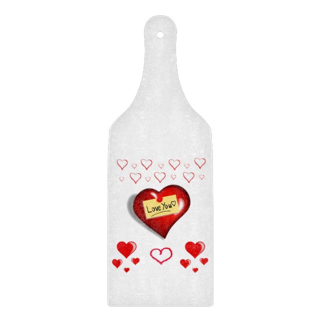 Glass Cutting Board Valentine's Day (Front)