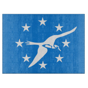 Glass cutting board with Flag of Corpus Christi