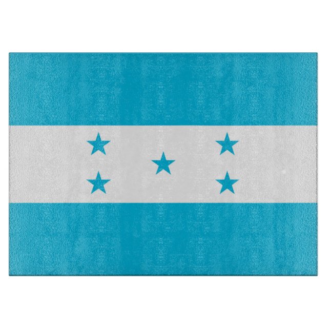 Glass cutting board with Flag of Honduras (Front)