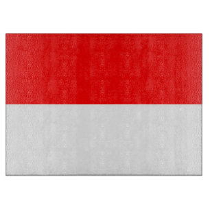 Glass cutting board with Flag of Indonesia