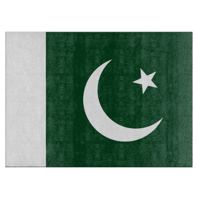 Glass cutting board with Flag of Pakistan (Front)