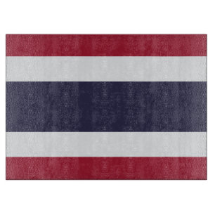 Glass cutting board with Flag of Thailand