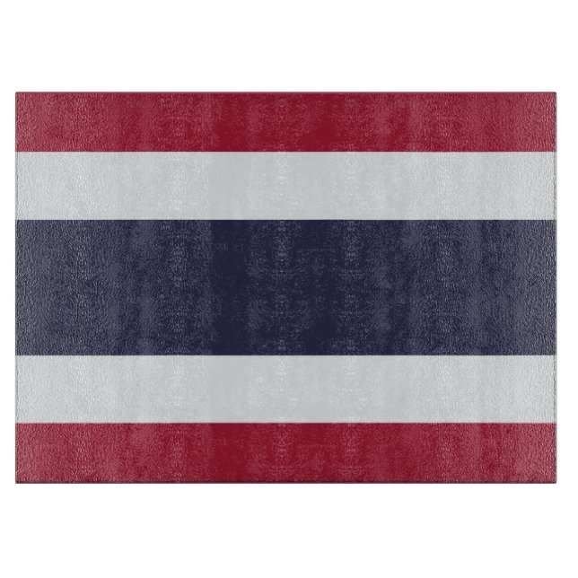 Glass cutting board with Flag of Thailand (Front)