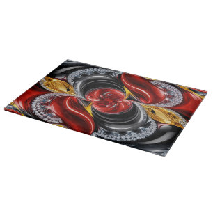 Glass cutting board with Germany Colours