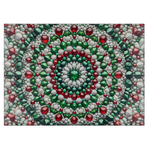 Glass cutting board with Italian Colours