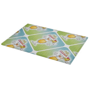 GLASS CUTTING BOARDS - PINA COLADA RECIPE ART