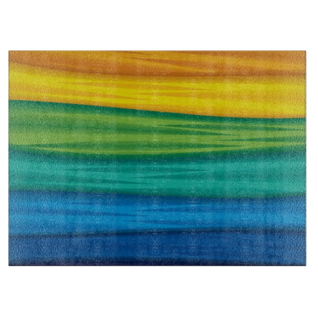 Glass Cutting lgbtq rainbow flag lesbian gay bisex Cutting Board (Front)