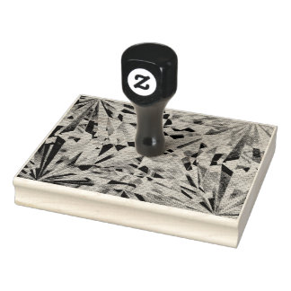 Glass Diamond 4" x 5" Rubber Stamp