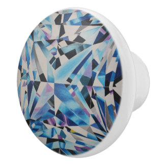 Glass Diamond Ceramic Knob