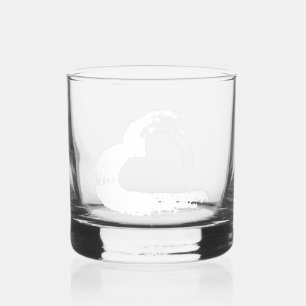 Glass Drinkware Moon Heart