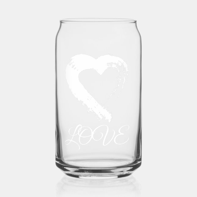 Glass Drinkware Moon Heart  (Front)