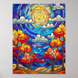 Glass Effect, Modern Digital Art Poster, Wall Art