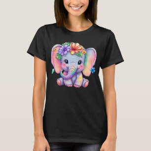 Glass Elephant Ladie Save Elephant Kindness Women T-Shirt