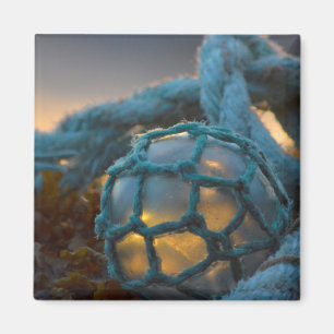 Glass fishing float, Sunset, Alaska Magnet