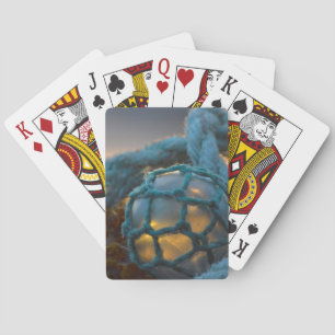 Glass fishing float, Sunset, Alaska Playing Cards