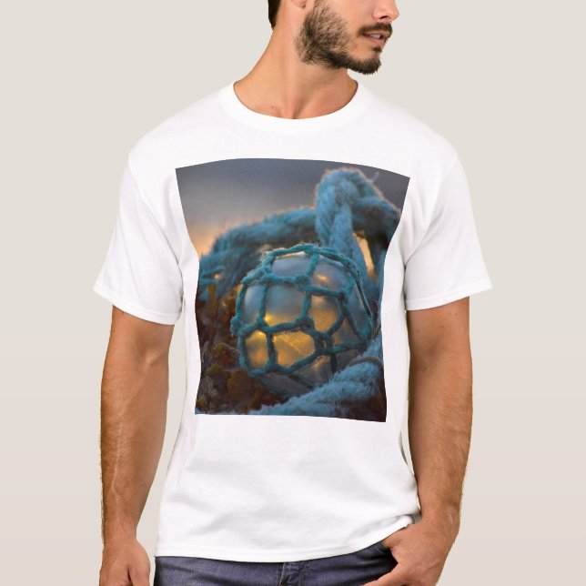 Glass fishing float, Sunset, Alaska T-Shirt (Front)