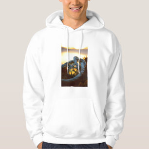 Glass float glows at sunset, Alaska Hoodie