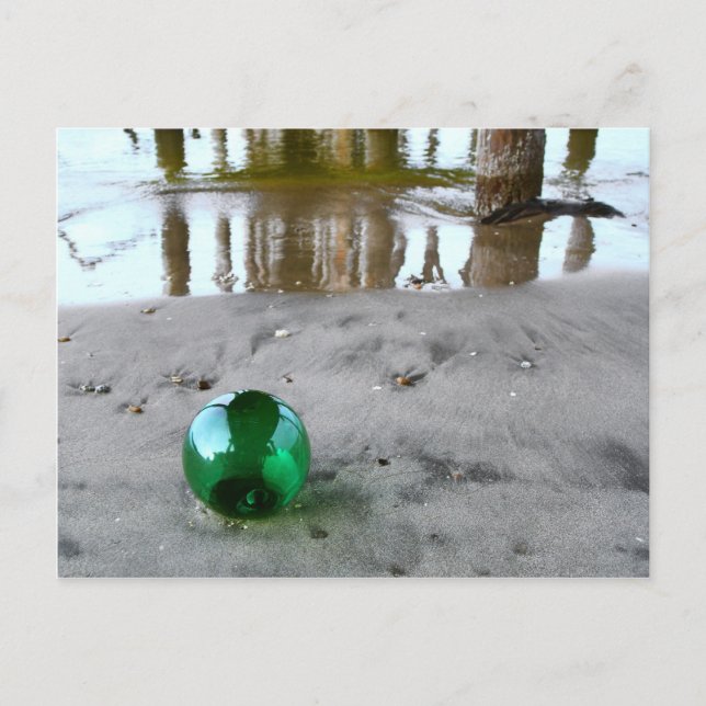 Glass float under pier postcard (Front)