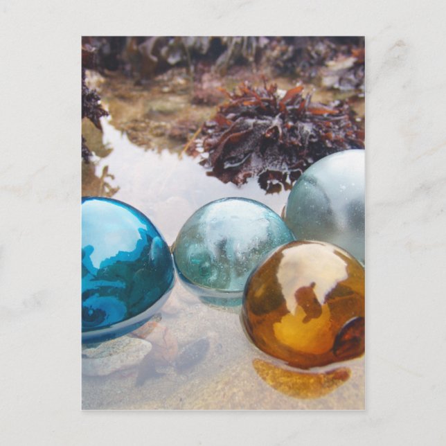 Glass Floats on water Postcard (Front)