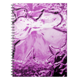 Glass Flower Purple Notebook