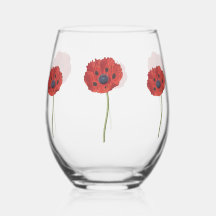 Glass Flower Tumbler – Elegant Floral Design