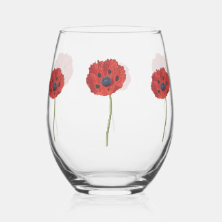 Glass Flower Tumbler – Elegant Floral Design