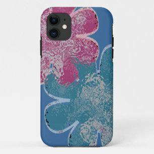 Glass Flowers (pink/teal) iPhone 11 Case