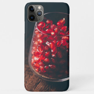 Glass full of red pomegranate seeds iPhone 11 pro max case