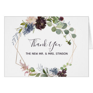 Glass Garden Geometric Thank You Card