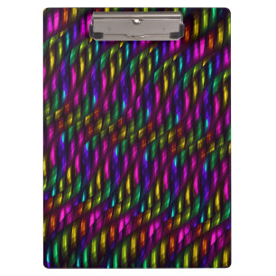 Glass Gem Pink Yellow Mosaic Abstract Artwork Clipboard