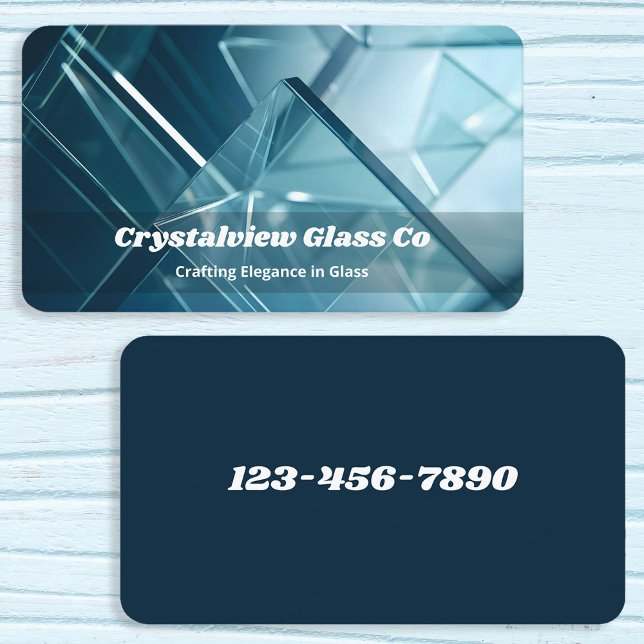 Glass Glassworks Business Card (Glass Company Visiting Cards)
