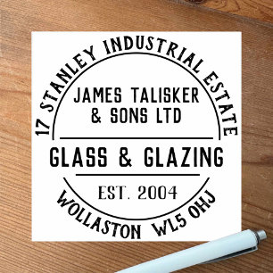 Glass & Glazing Rubber Stamp