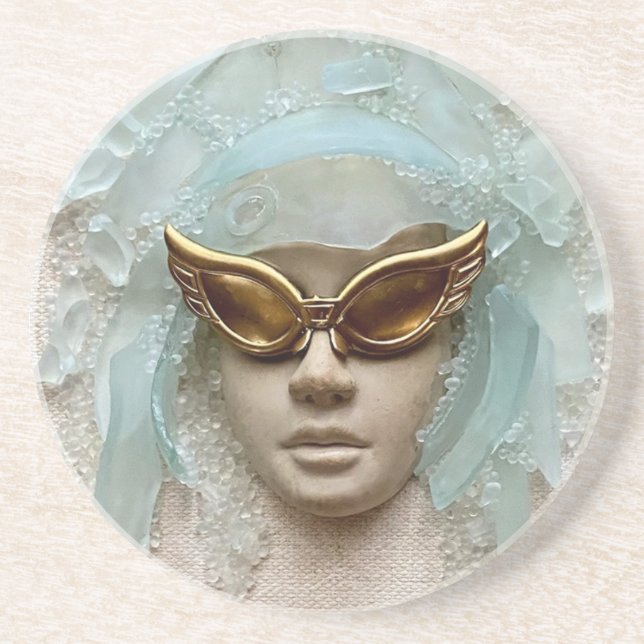 Glass Goddess Sandstone Coaster (Front)