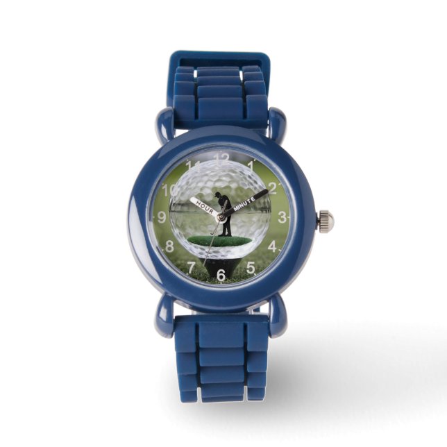 Glass Golf Ball With Golf Player Inside, Watch (Front)
