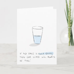 Glass Half Full Greeting Card
