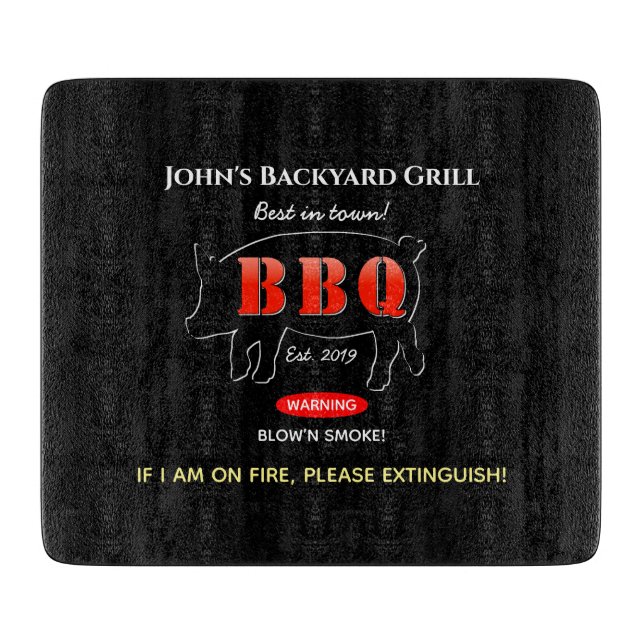 Glass Home Grilling Cooking Men Kitchen Cutting Bo Cutting Board (Front)