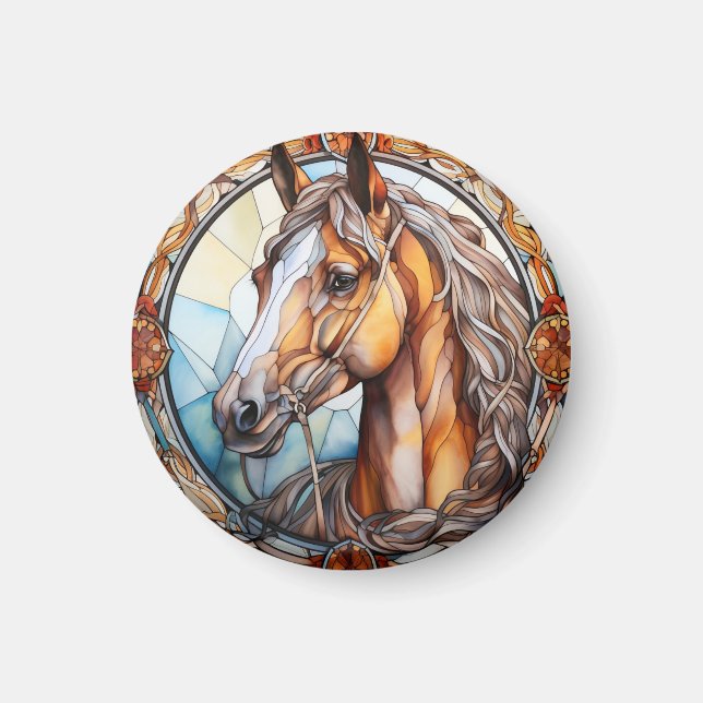 glass horse magnet (Front)