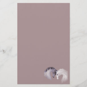 "Glass Horses" ~ Lavender Stationery