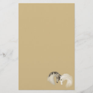 "Glass Horses" ~ Light Gold Stationery