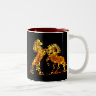 Glass Horses of Murano Italy Two-Tone Coffee Mug