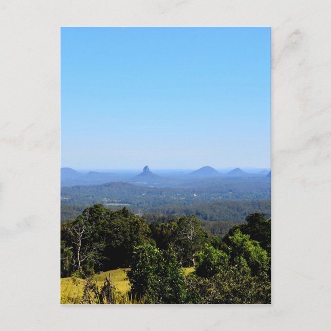 GLASS HOUSE MOUNTAINS QUEENSLAND AUSTRALIA POSTCARD (Front)