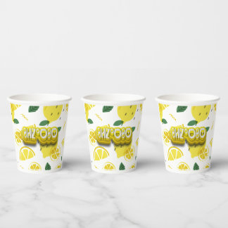 Glass In Alqares-Lemon Acrylic Paper Cups