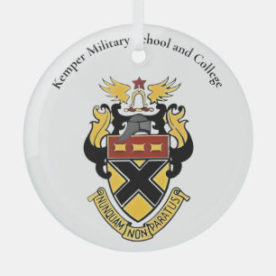 Glass Kemper Military School and College Glass Tree Decoration
