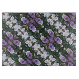 Glass Kitchen Cutting Board - Lavender Mallows #2
