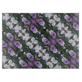 Glass Kitchen Cutting Board - Lavender Mallows #2